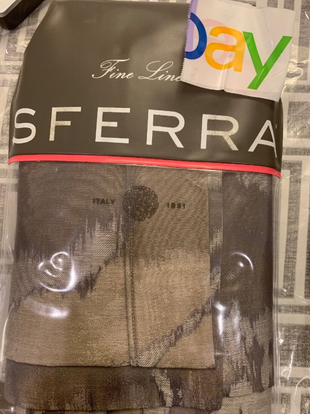 Sferra Roseto Euro Continental Sham Egyptian Cotton Sateen Sand Abstract New
